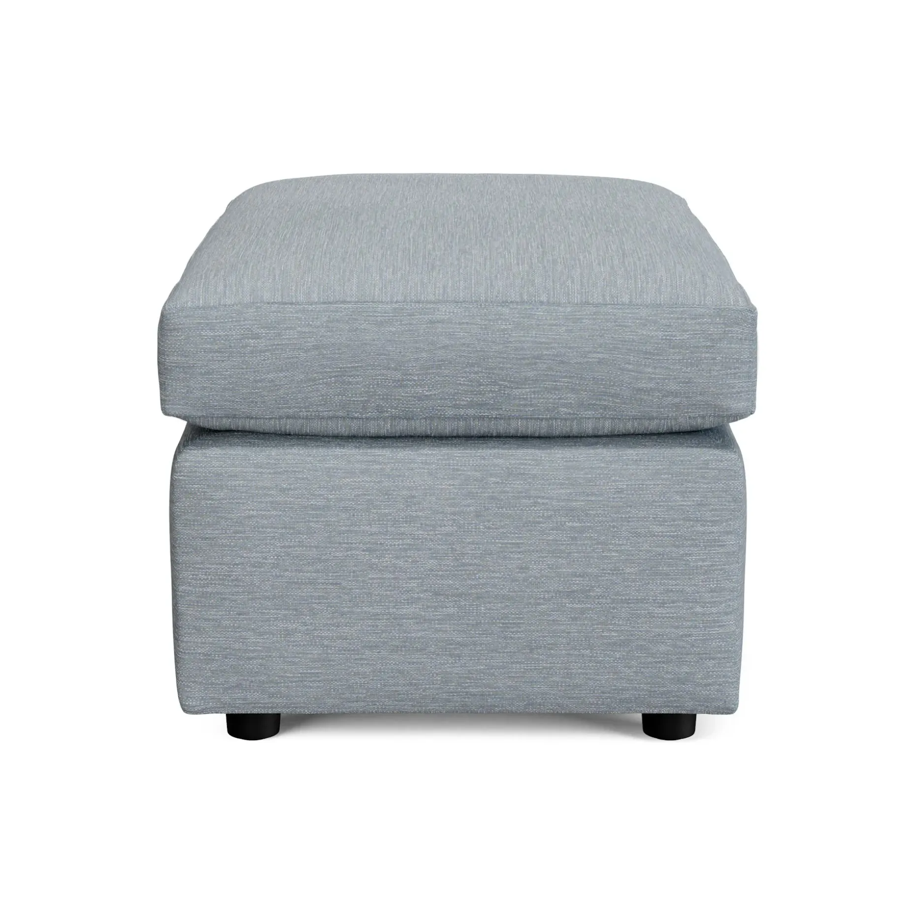 Landry 28" Ottoman - Silver Light Blue
