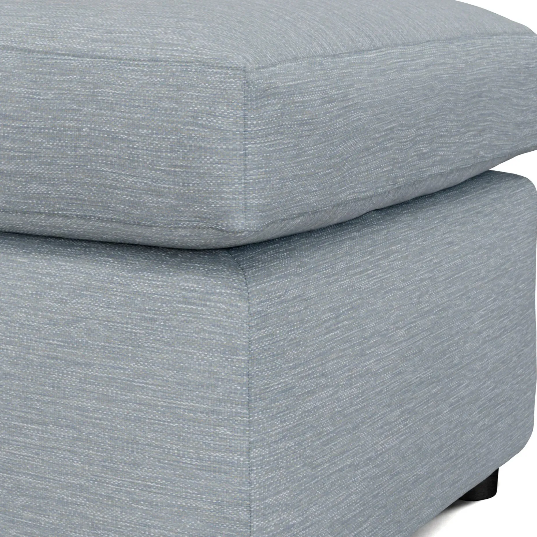 Landry 28" Ottoman - Silver Light Blue