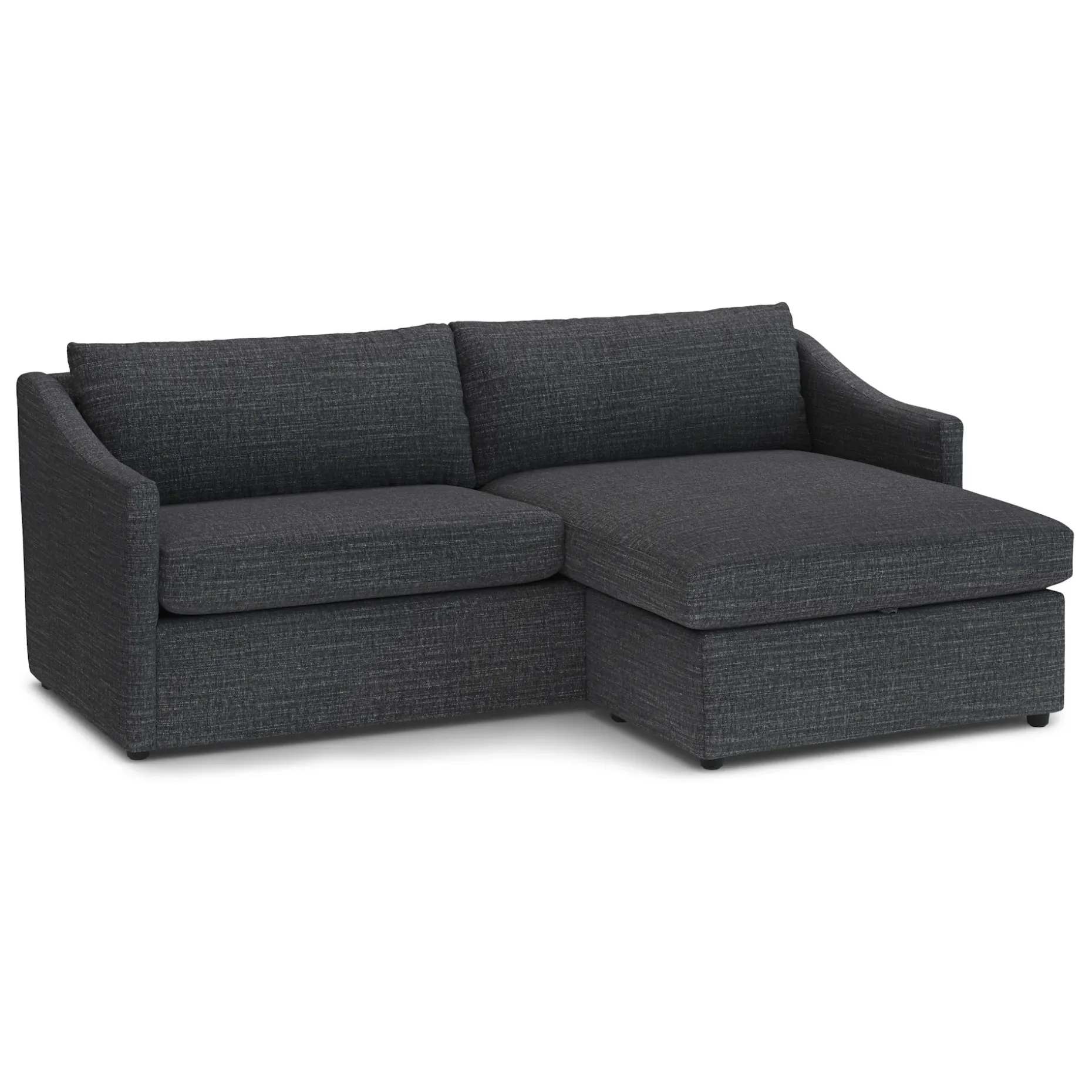 Landry 84.5" Reversible Storage Sectional - Napa Charcoal