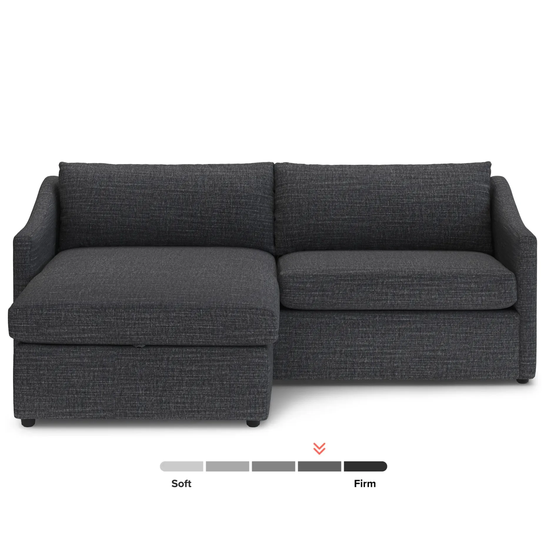Landry 84.5" Reversible Storage Sectional - Napa Charcoal