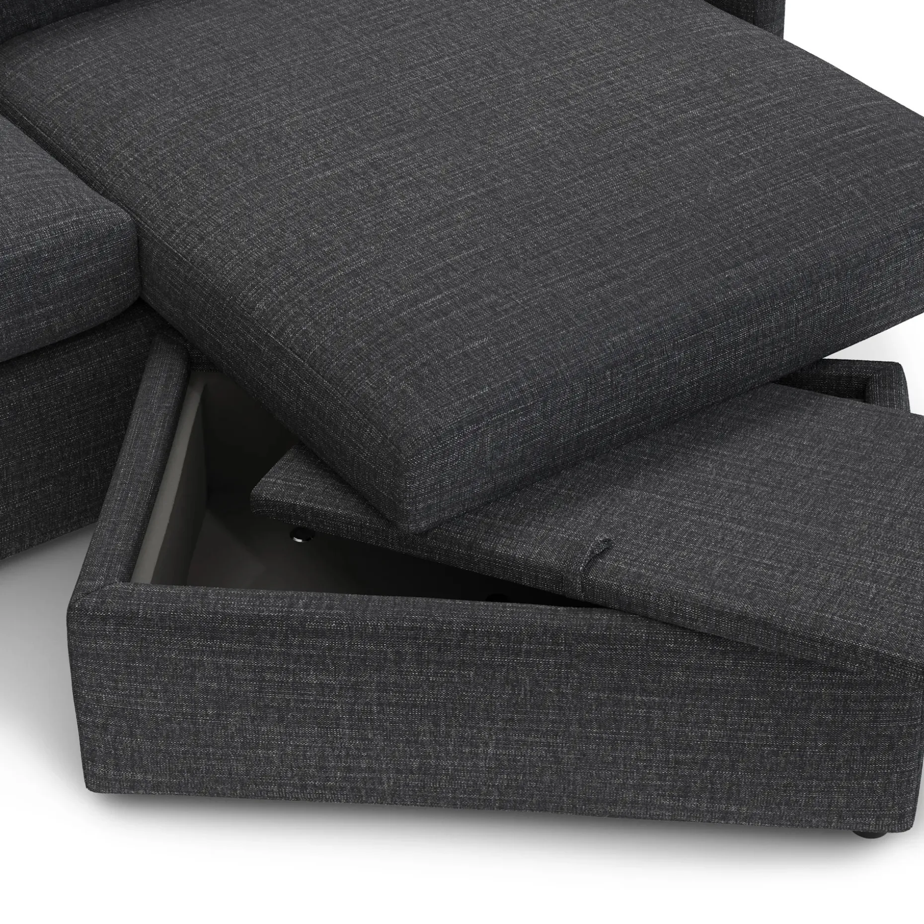 Landry 84.5" Reversible Storage Sectional - Napa Charcoal