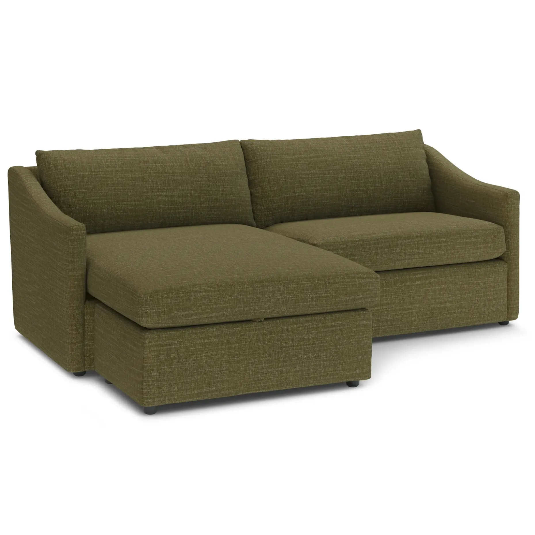 Landry 84.5" Reversible Storage Sectional - Napa Moss
