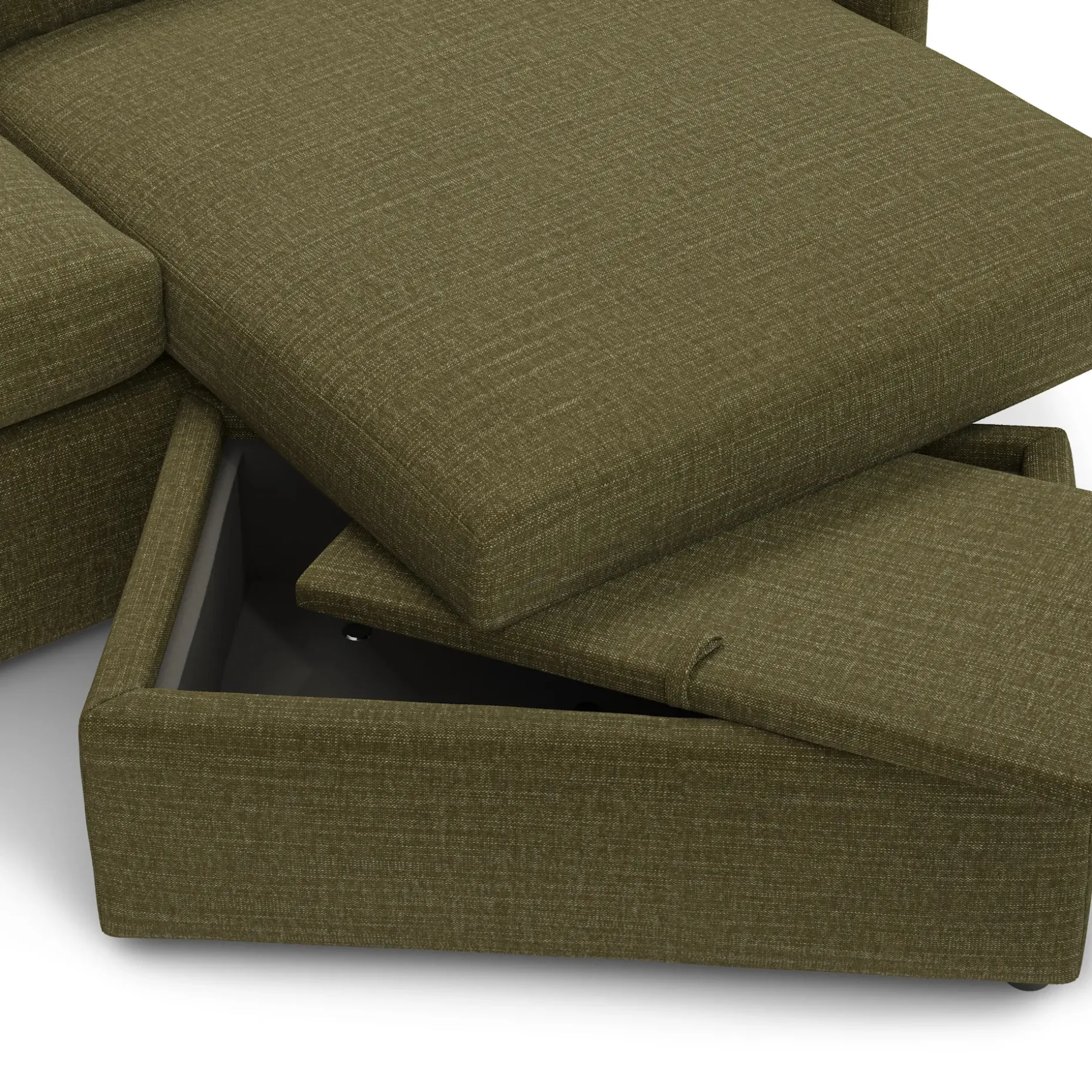 Landry 84.5" Reversible Storage Sectional - Napa Moss