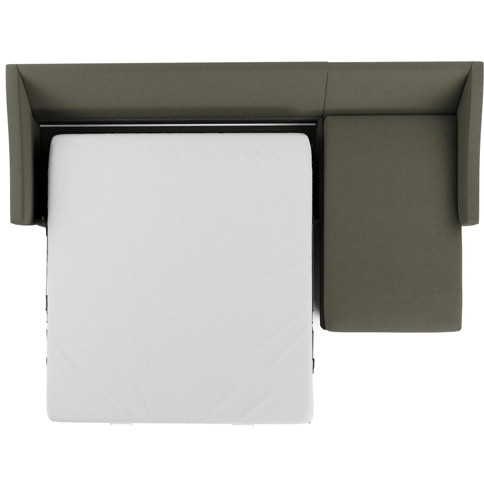 Landry 109" Right Storage Sleeper Sectional - Silver Moss