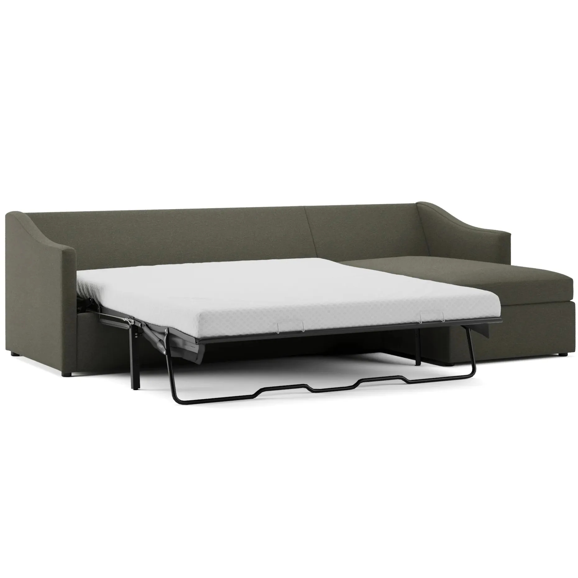 Landry 109" Right Storage Sleeper Sectional - Silver Moss