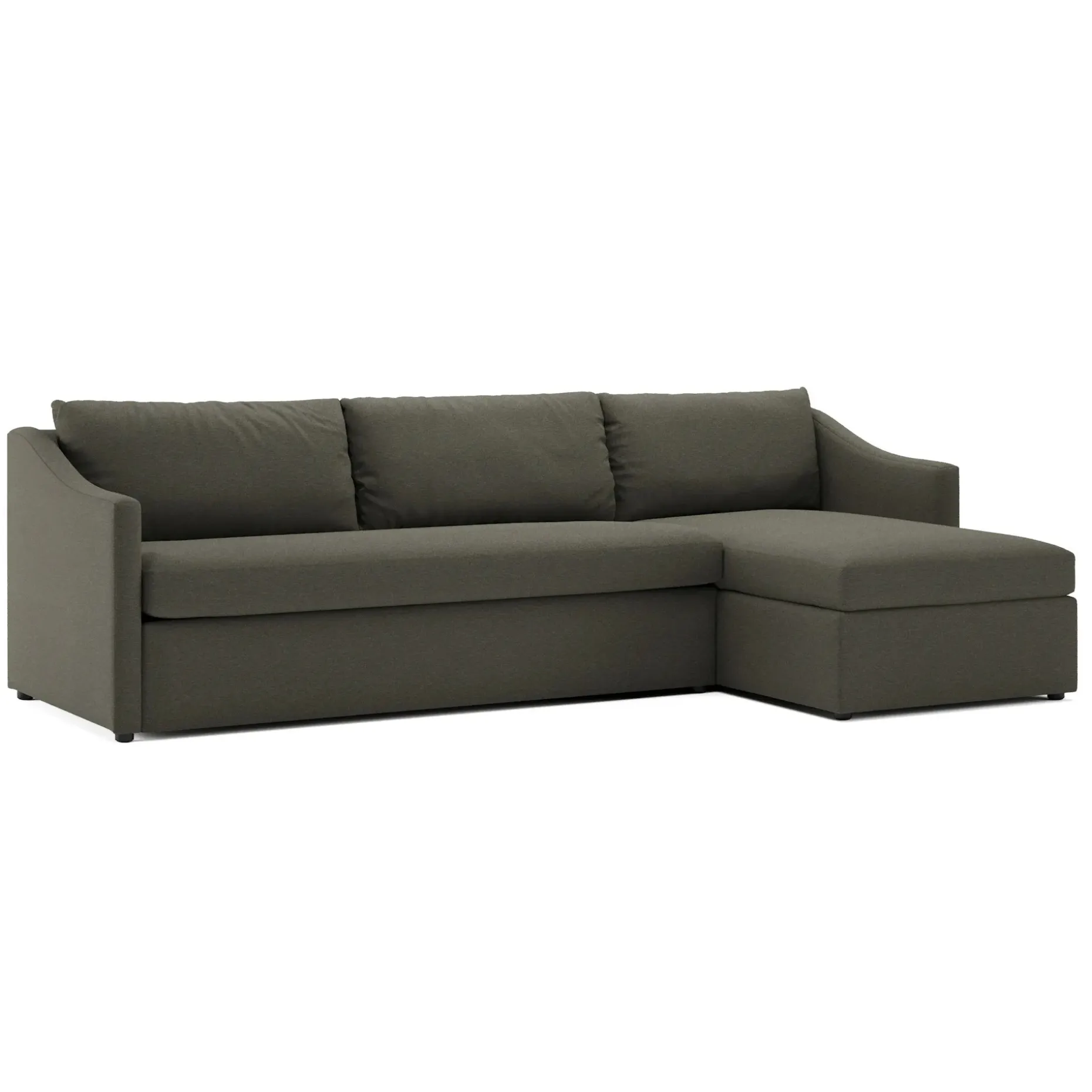 Landry 109" Right Storage Sleeper Sectional - Silver Moss