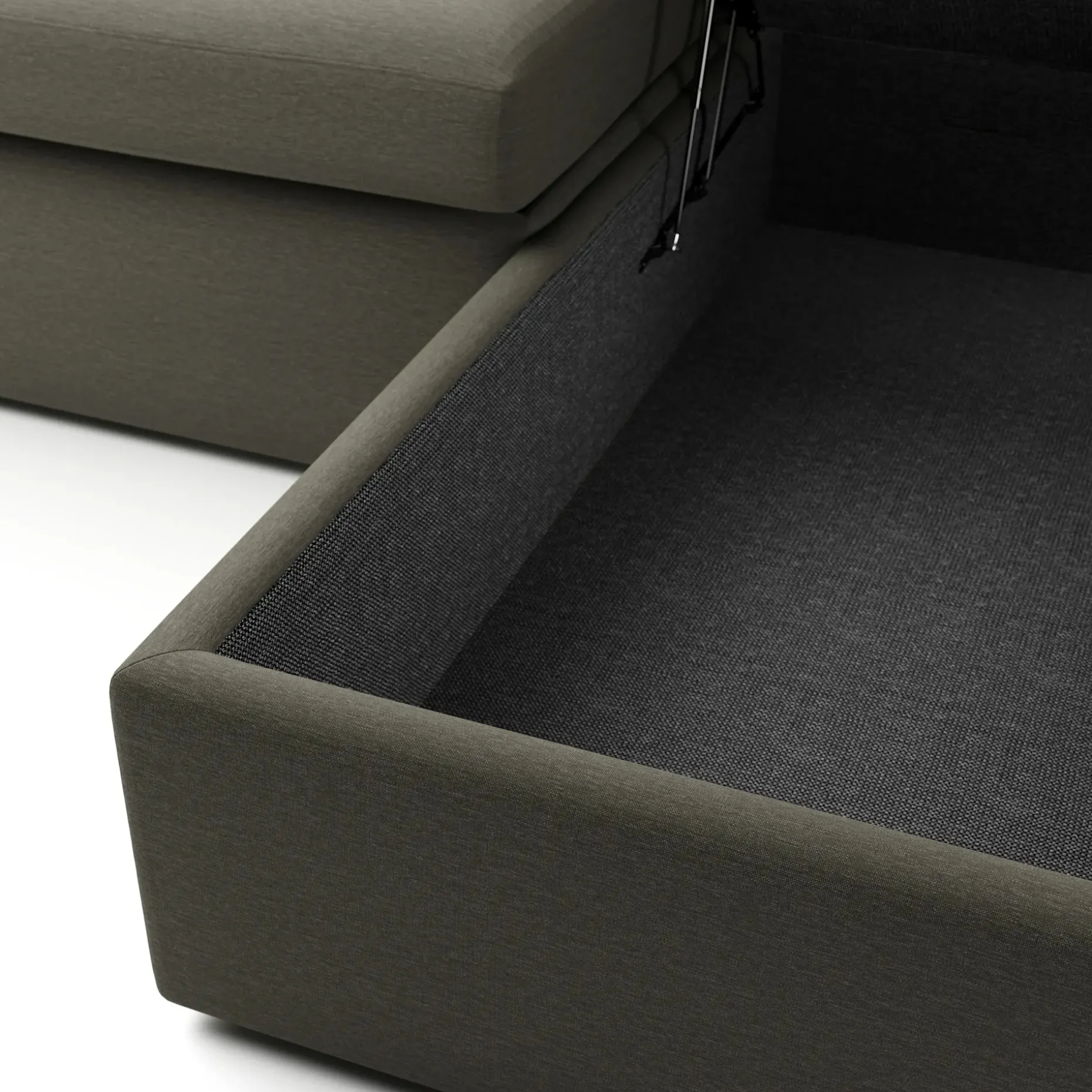 Landry 109" Right Storage Sleeper Sectional - Silver Moss