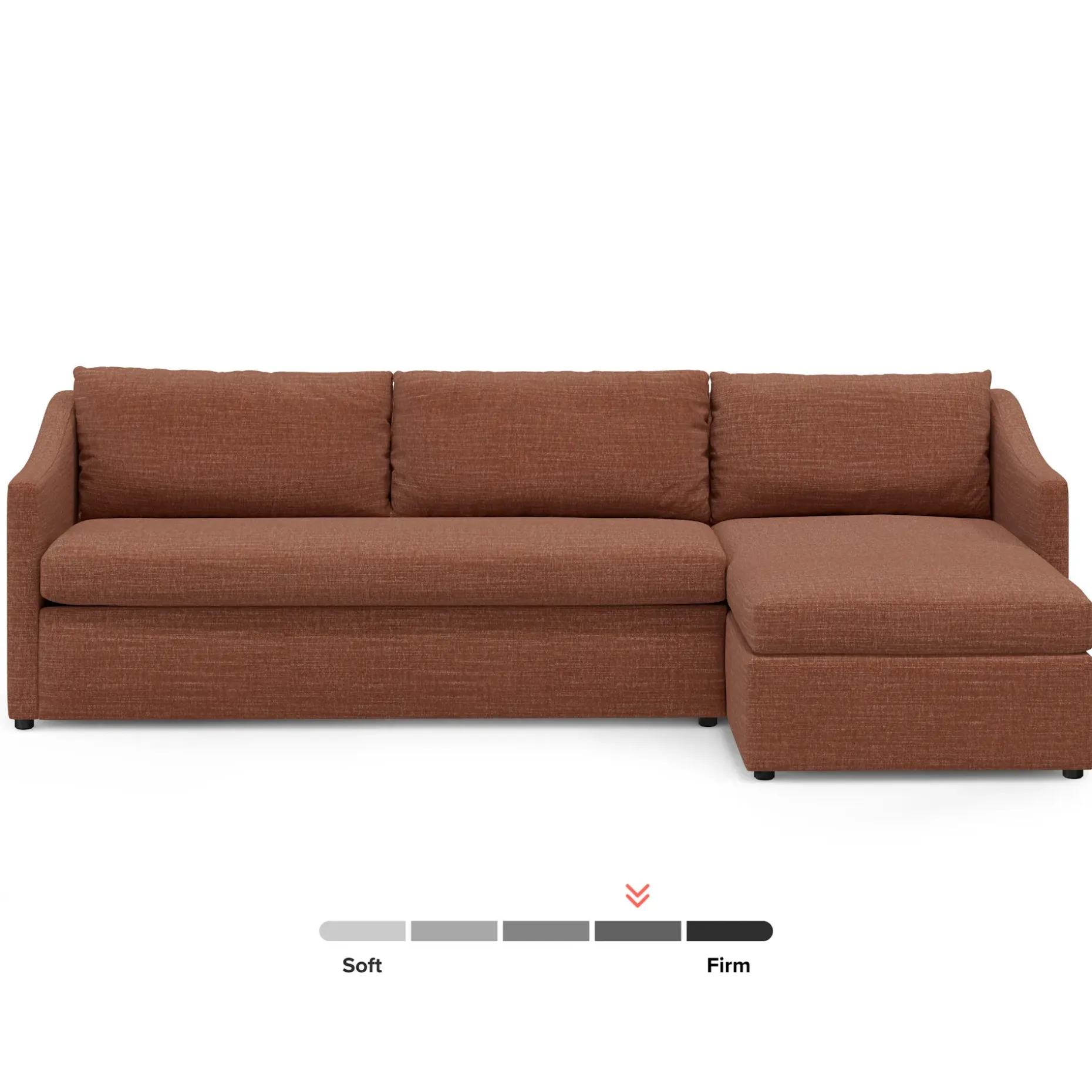 Landry 109" Right Storage Sleeper Sectional - Napa Rust