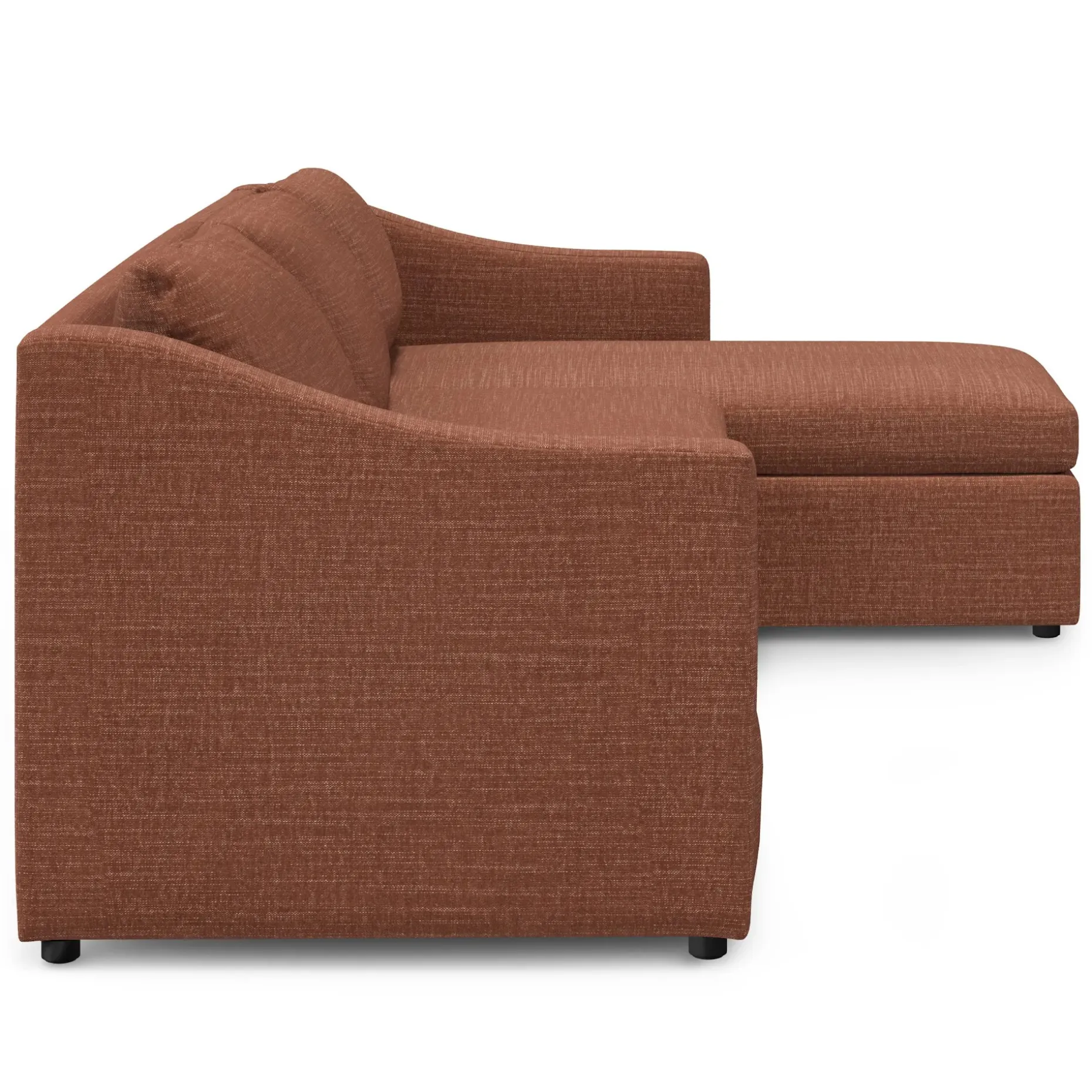 Landry 109" Right Storage Sleeper Sectional - Napa Rust
