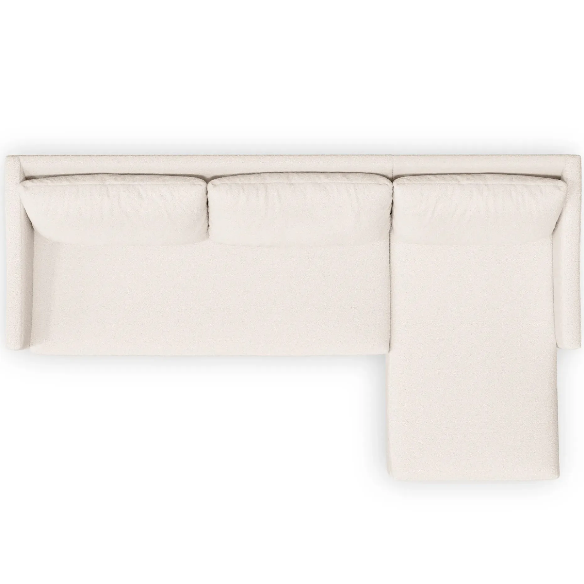 Landry 109" Right Storage Sleeper Sectional - Ivory Wool Bouclé
