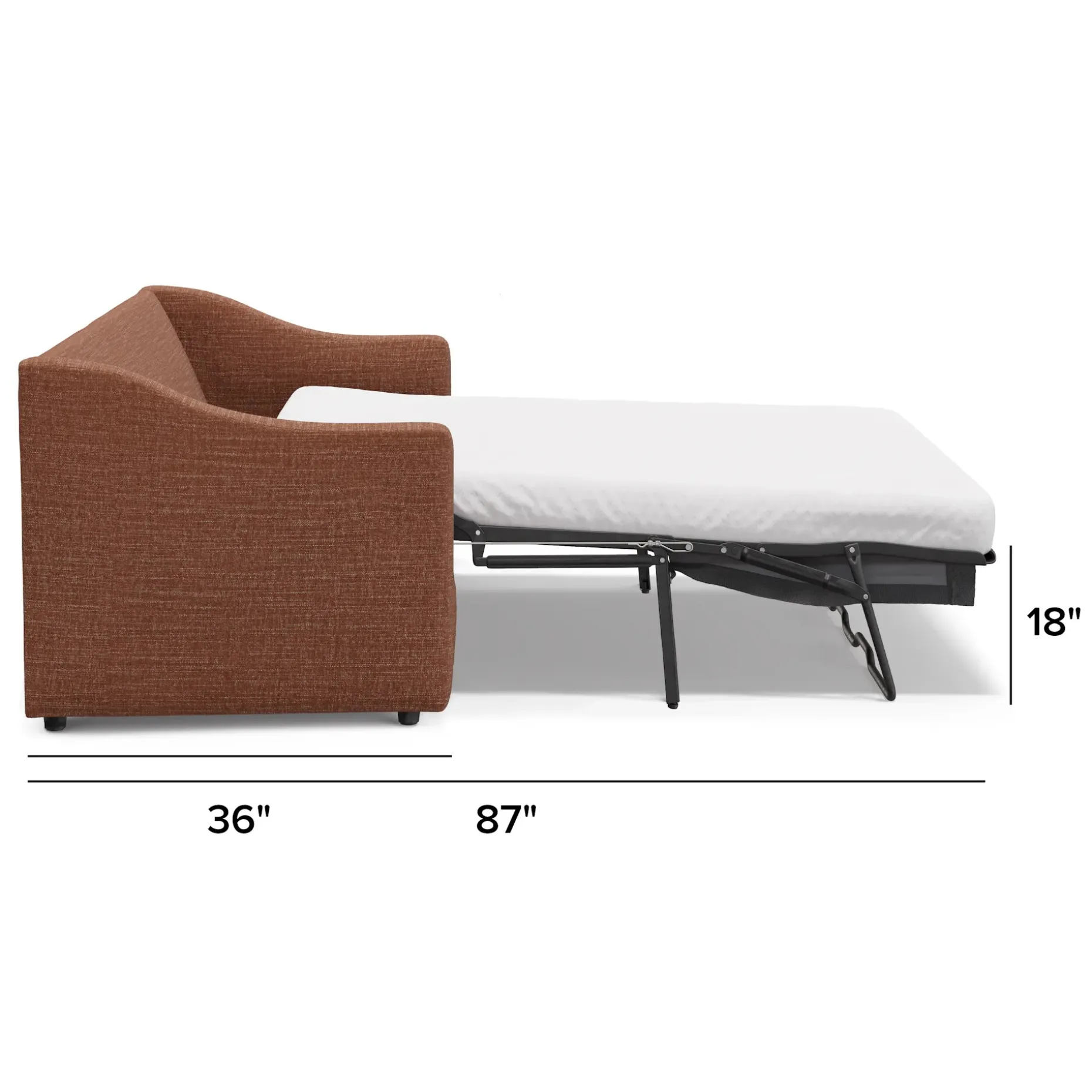Landry 84.5" Sofa Bed - Napa Rust