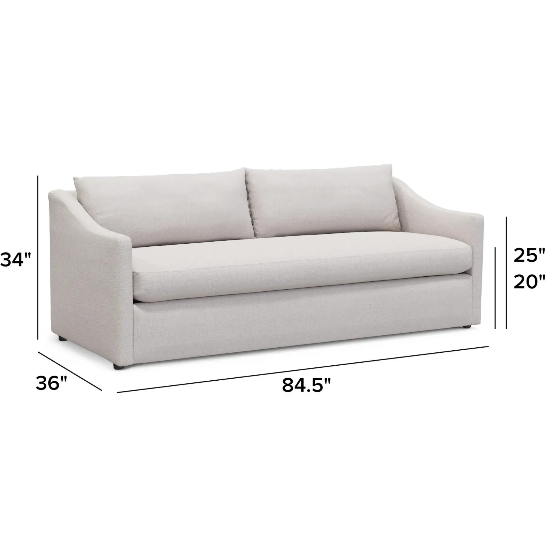 Landry 84.5" Sofa Bed - Napa White