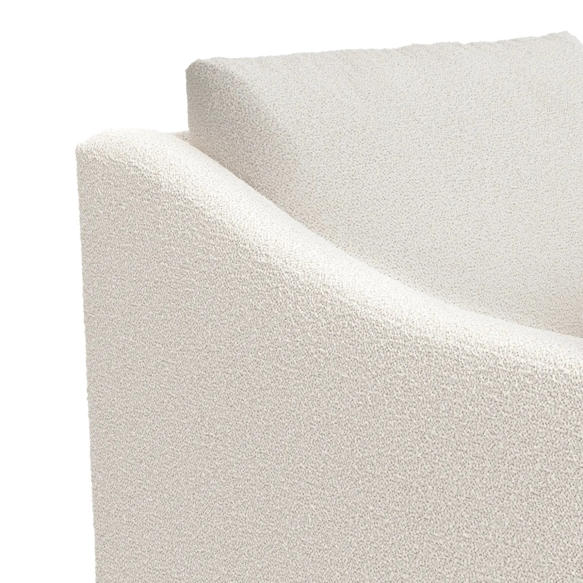 Landry 32.25" Swivel Lounge Chair - Ivory Wool Bouclé
