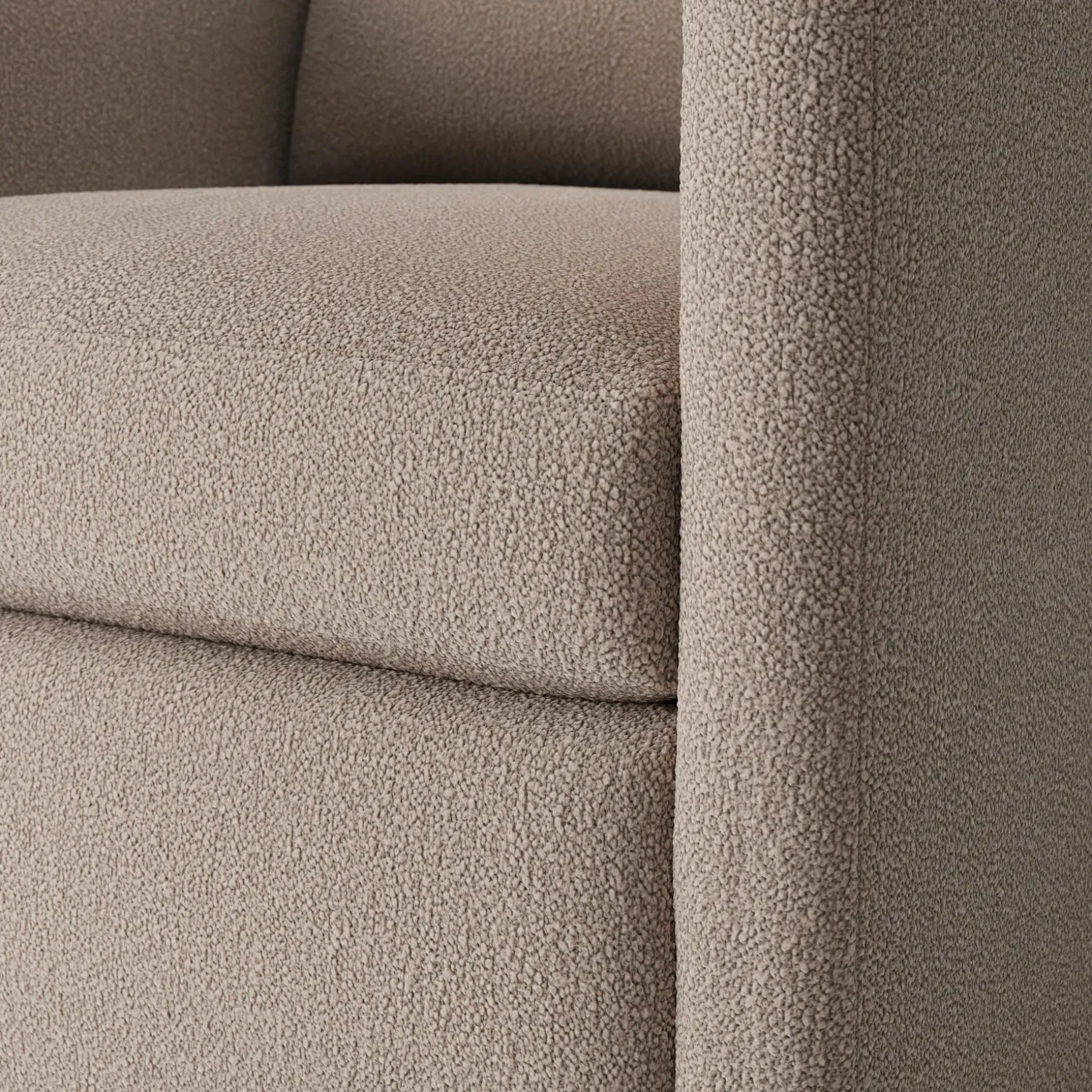 Landry 32.25" Swivel Lounge Chair - Sandstone Wool Bouclé