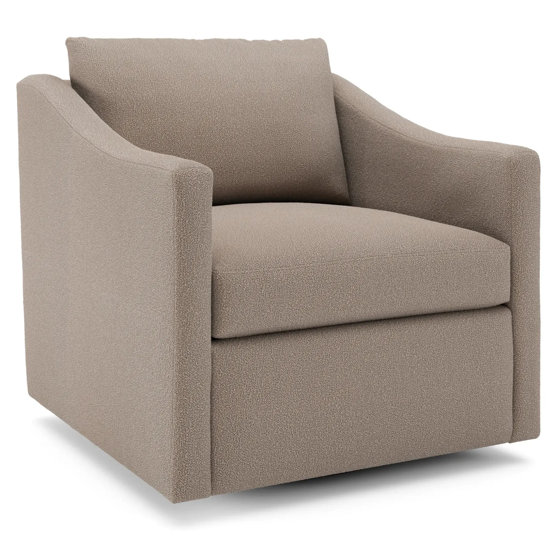 Landry 32.25" Swivel Lounge Chair - Sandstone Wool Bouclé