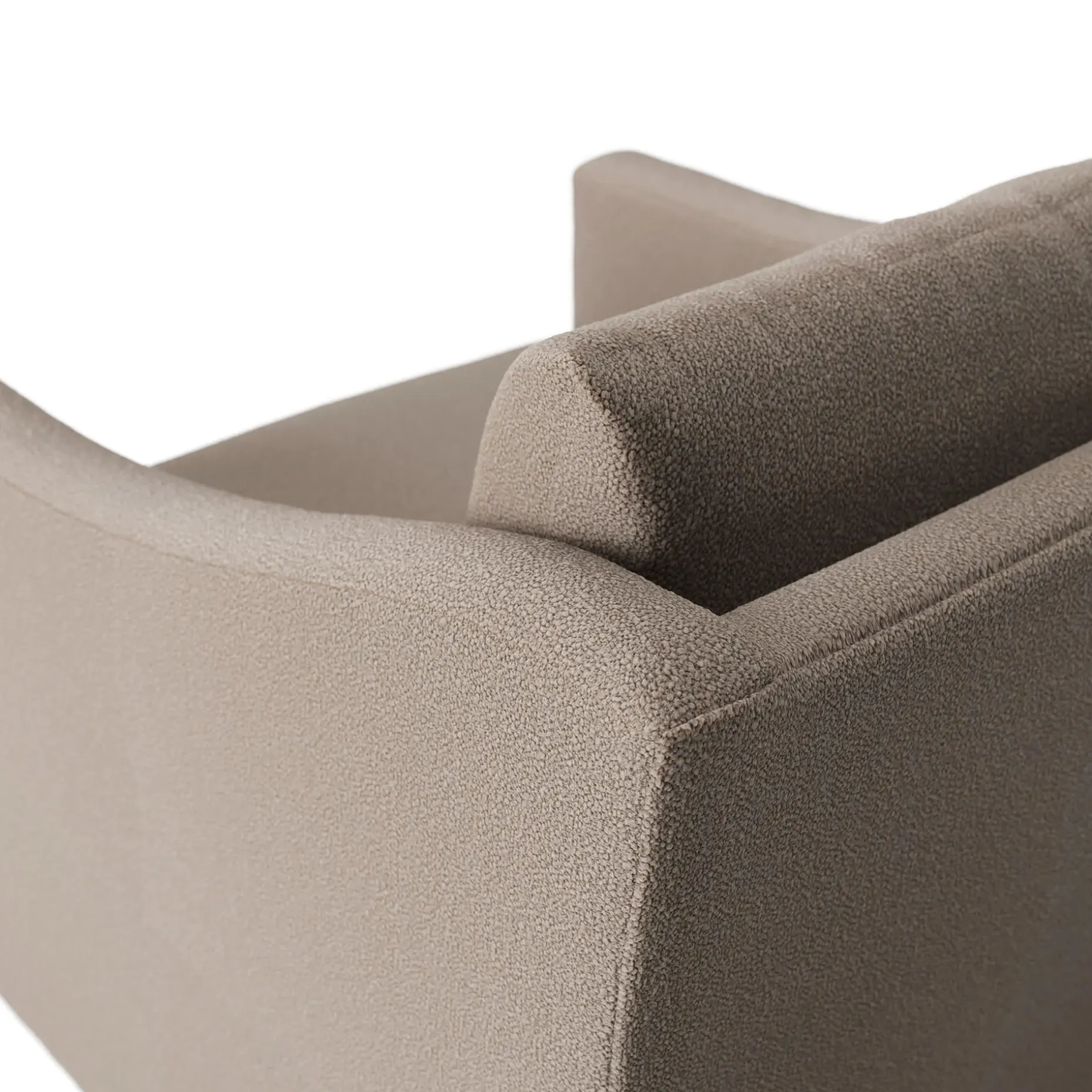 Landry 32.25" Swivel Lounge Chair - Sandstone Wool Bouclé
