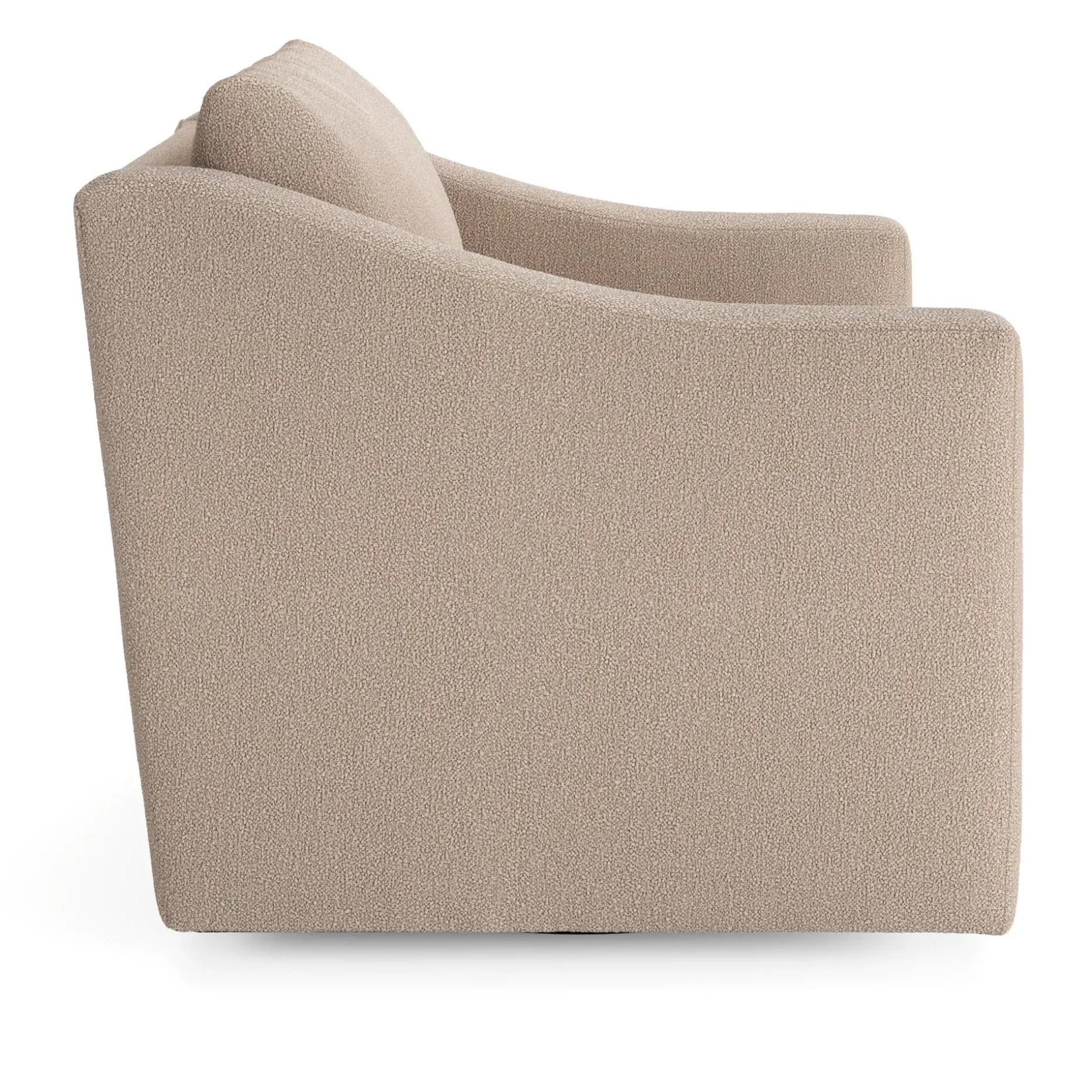 Landry 32.25" Swivel Lounge Chair - Sandstone Wool Bouclé
