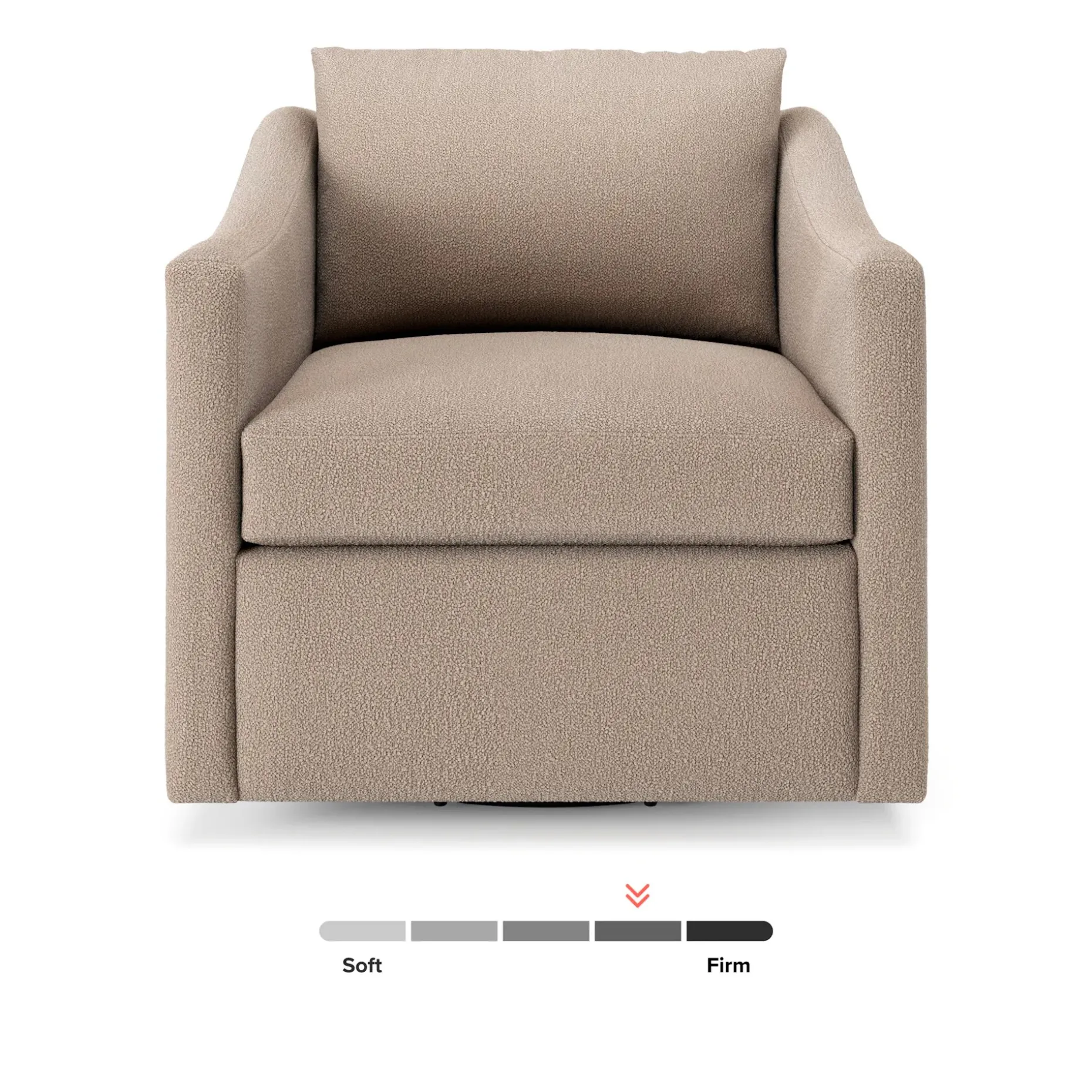 Landry 32.25" Swivel Lounge Chair - Sandstone Wool Bouclé