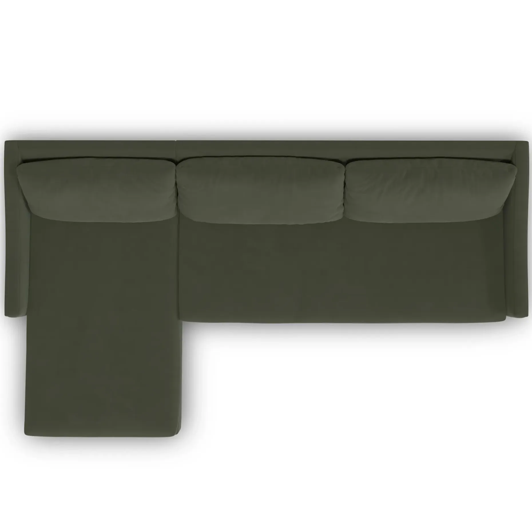 Landry 109" Velvet Left Storage Sleeper Sectional - Hale Fir Green