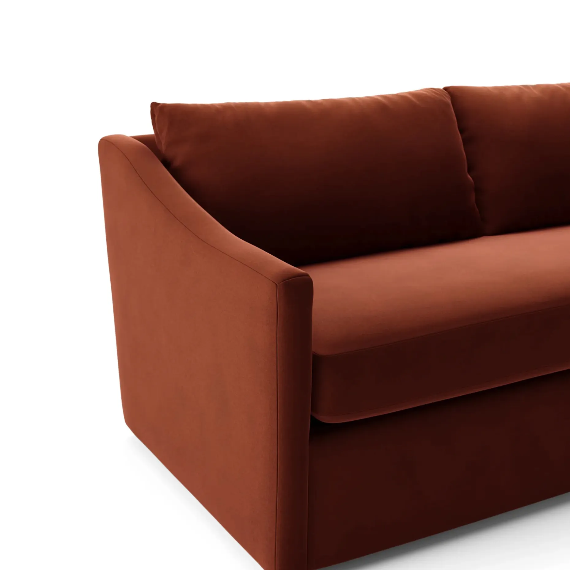 Landry 72" Velvet Loveseat - Hale Rust