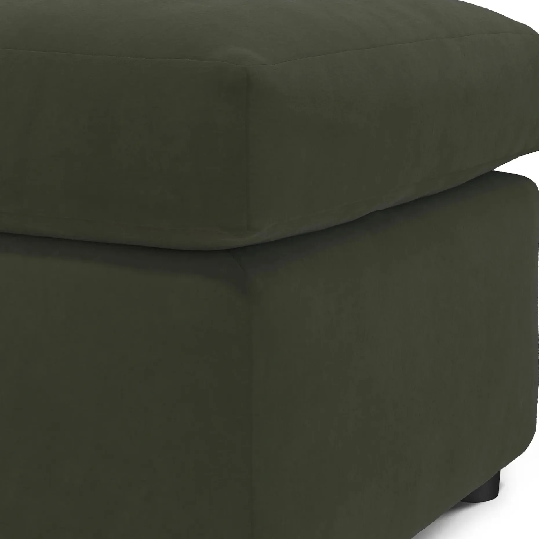 Landry 28" Velvet Ottoman - Hale Fir Green