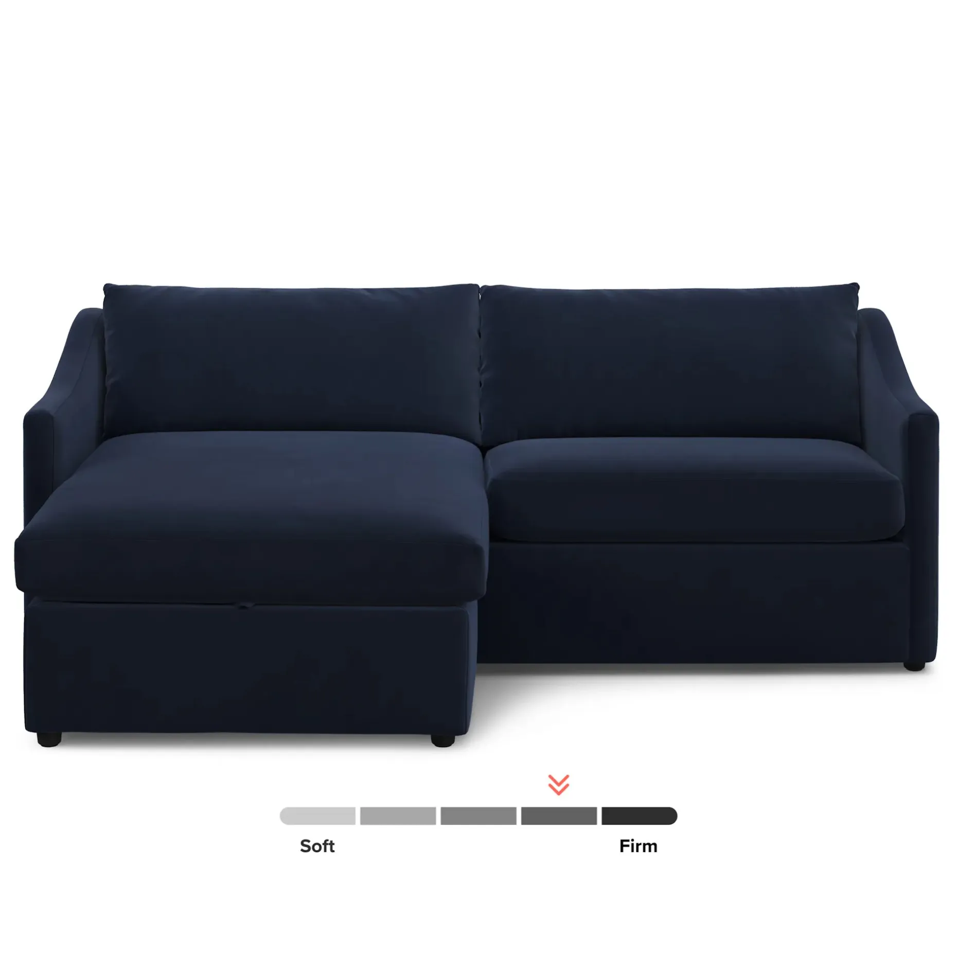 Landry 84.5" Velvet Reversible Storage Sectional - Hale Ink