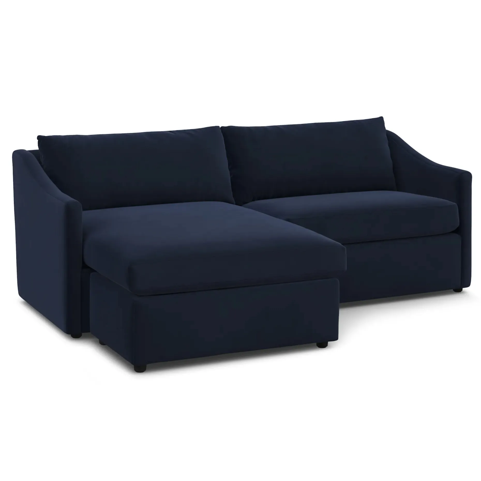 Landry 84.5" Velvet Reversible Storage Sectional - Hale Ink