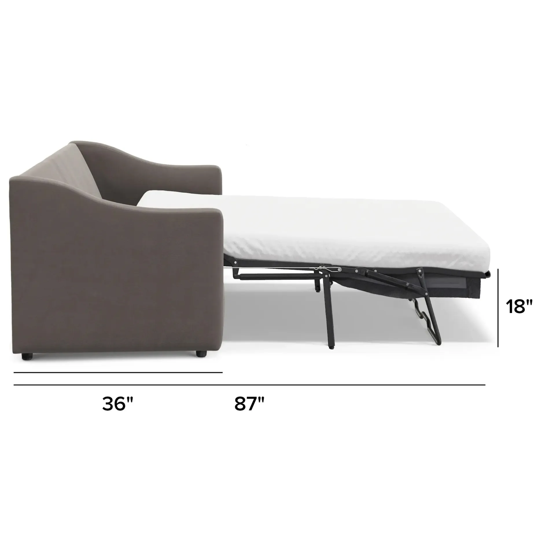 Landry 84.5" Velvet Sofa Bed - Hale Warm Gray