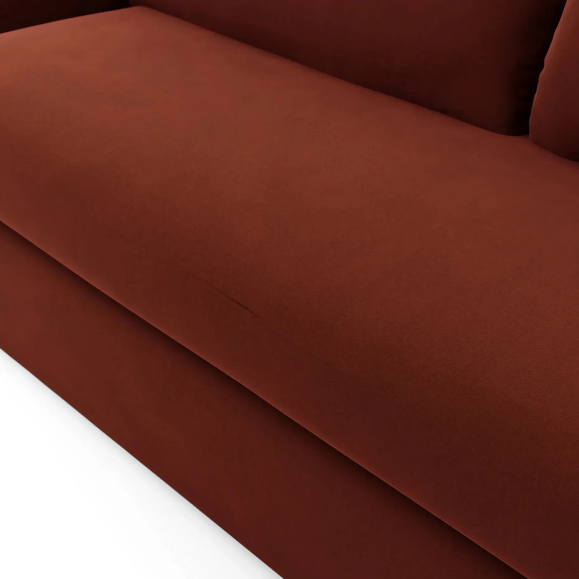 Landry 84.5" Velvet Sofa - Hale Rust