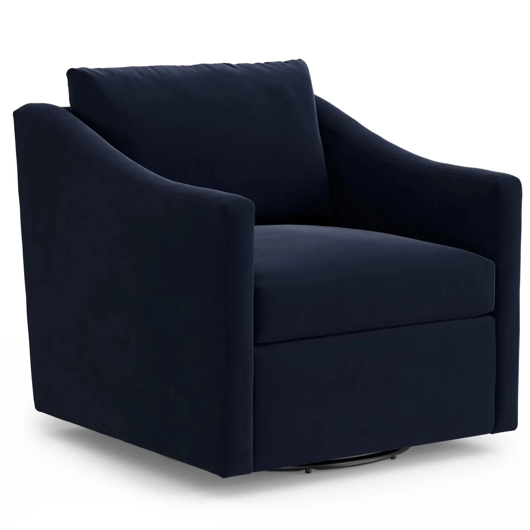 Landry 32.25" Velvet Swivel Lounge Chair - Hale Ink