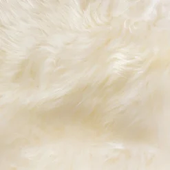 Lanna Round Sheepskin Pillow - Ivory