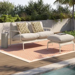 Lecano 8 x 10 Indoor/Outdoor Rug - Checkered Rust