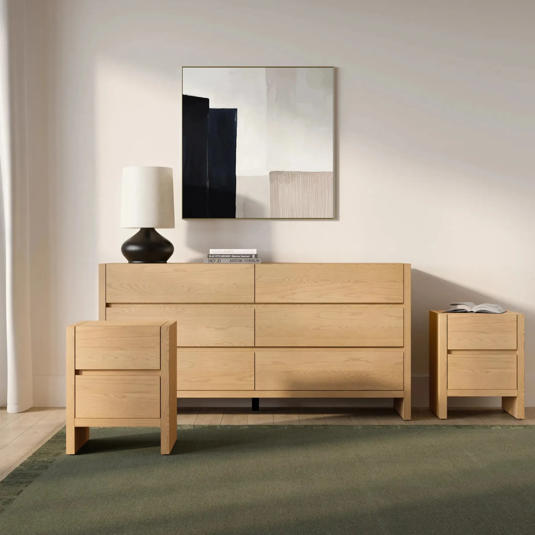 Leif 6-Drawer Double Dresser - White Oak