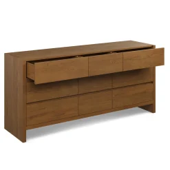 Leif 9-Drawer Triple Dresser - Smoked Oak