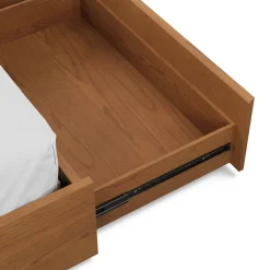 Leif King Storage Bed - Smoked Oak