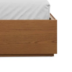 Leif King Storage Bed with Nightstands Set - Smoked Oak