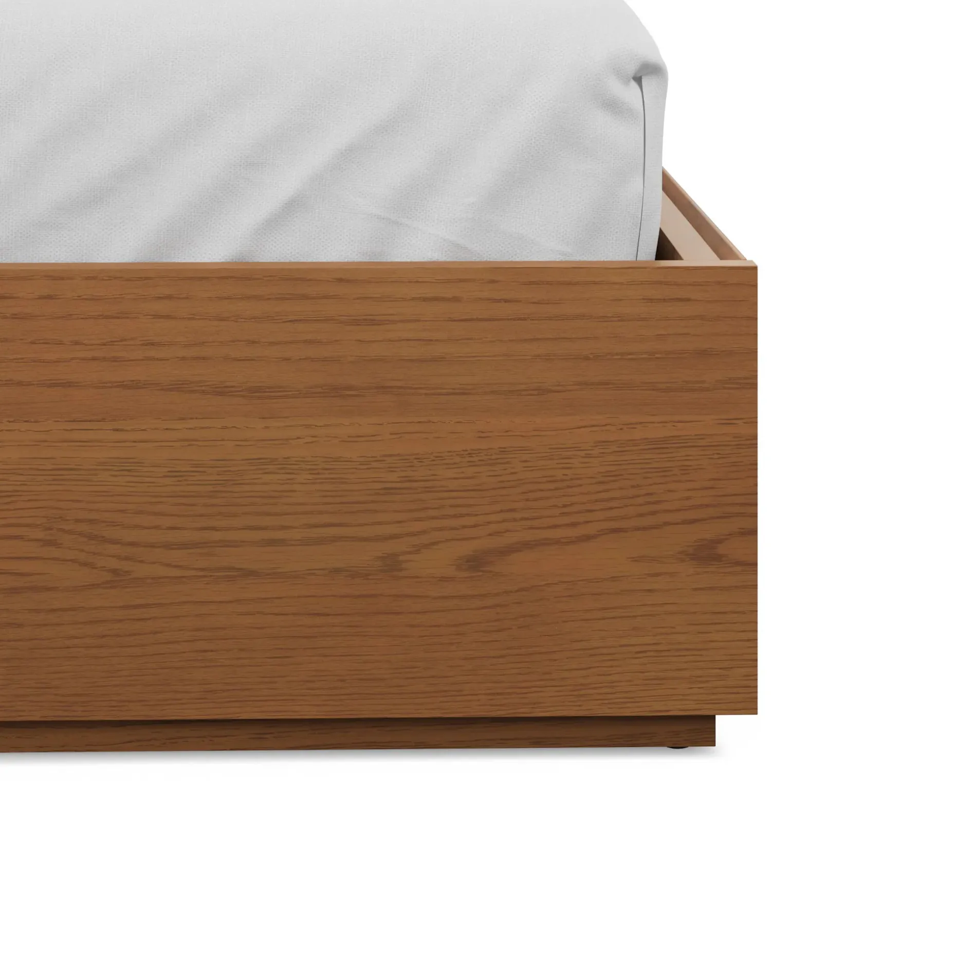 Leif King Storage Bed with Nightstands Set - Smoked Oak