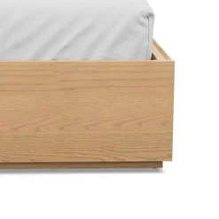 Leif King Storage Bed with Nightstands Set - White Oak