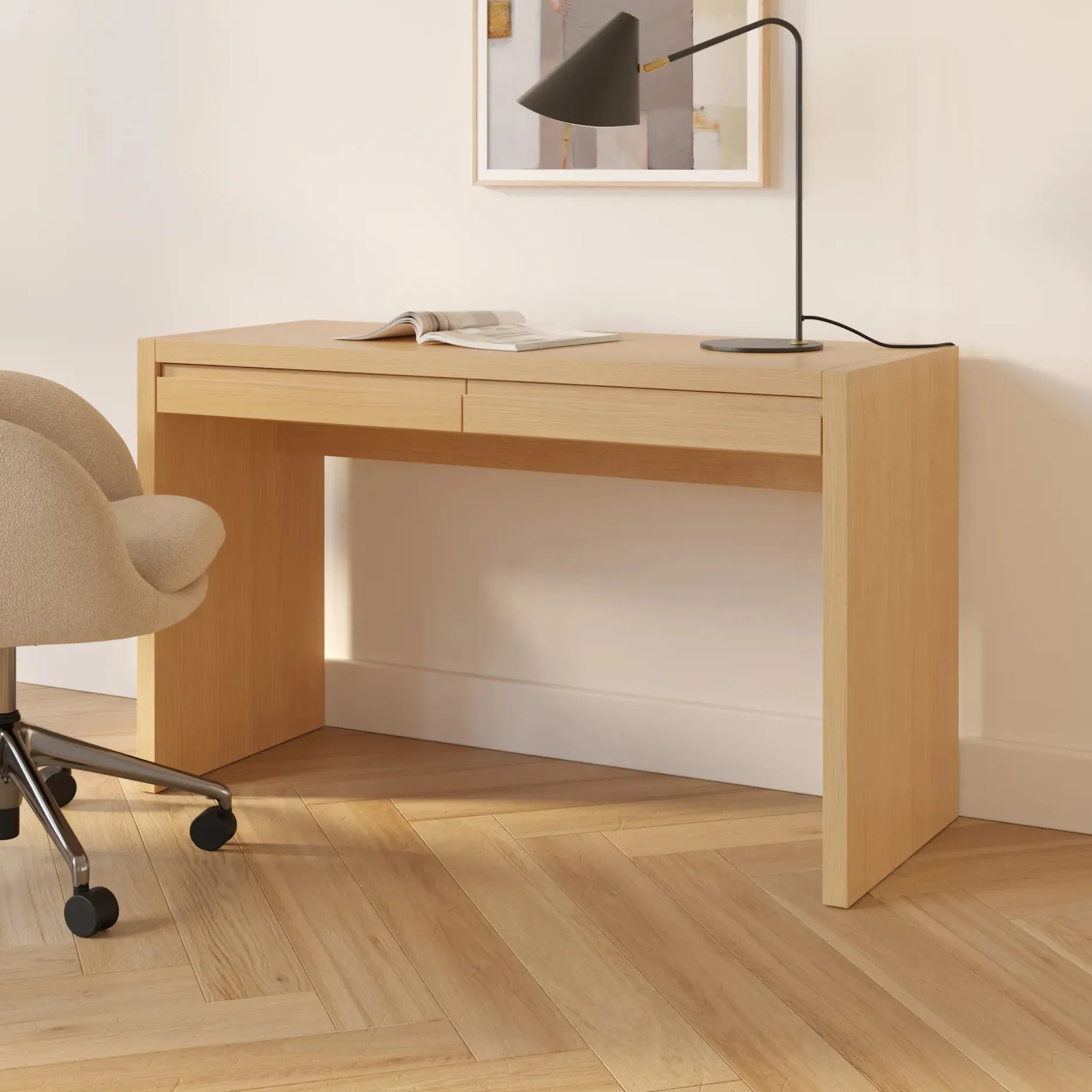 Leif 50" Modular Desk - White Oak