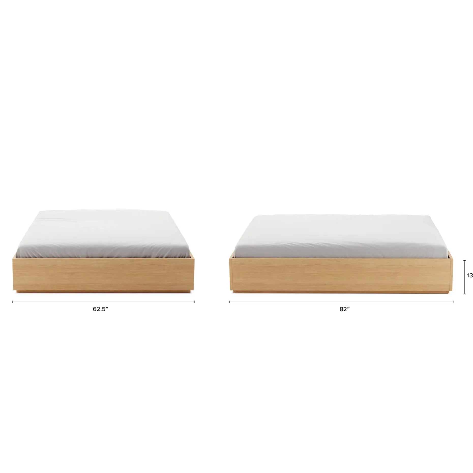 Leif Queen Platform Bed - White Oak