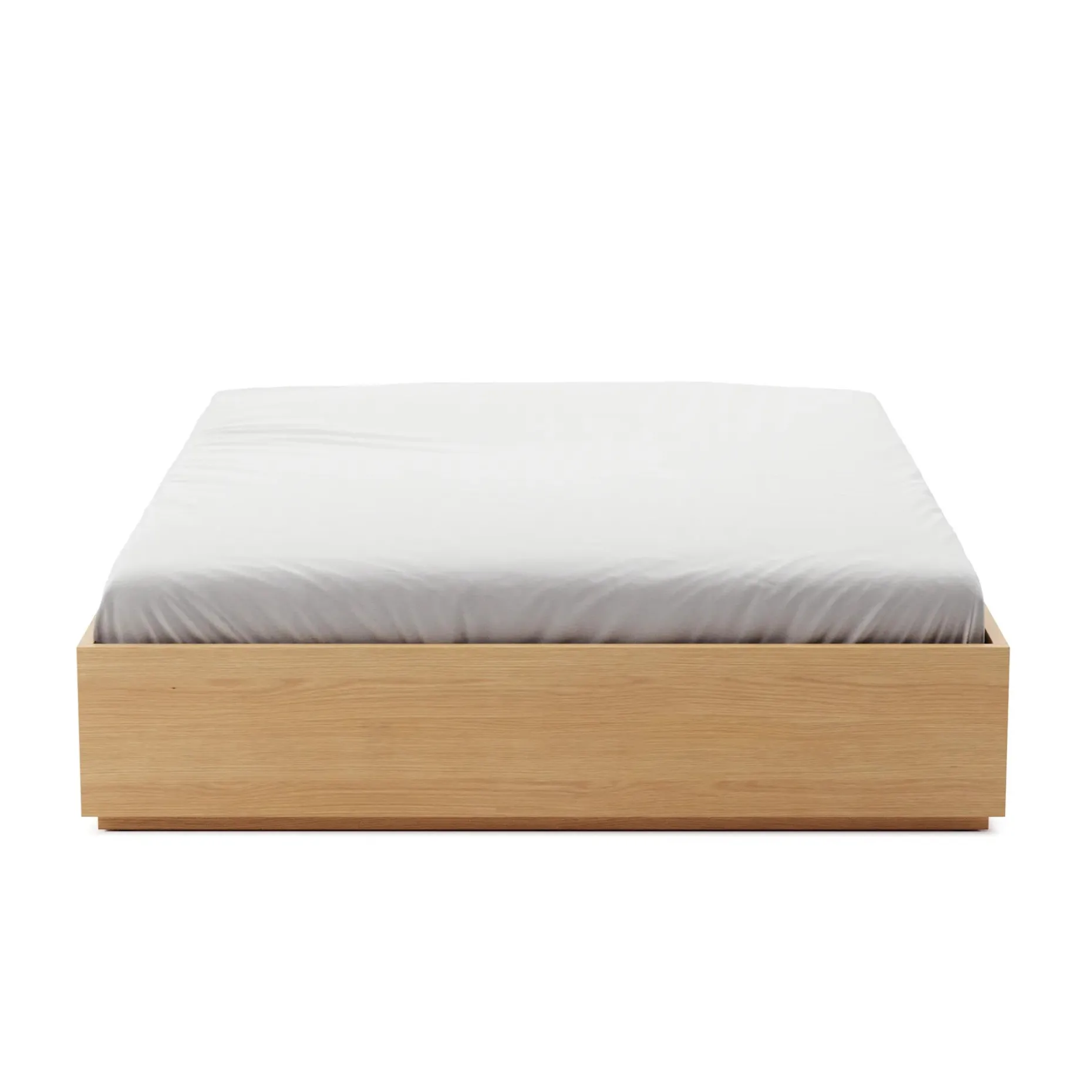 Leif Queen Platform Bed - White Oak