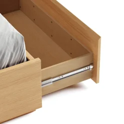 Leif Queen Platform Storage Bed - White Oak