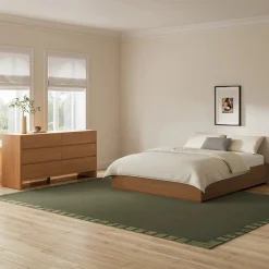 Leif Queen Platform Storage Bed - White Oak