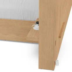 Leif Queen Storage Bed with Nightstands Set - White Oak