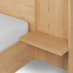 Leif Queen Storage Bed with Nightstands Set - White Oak