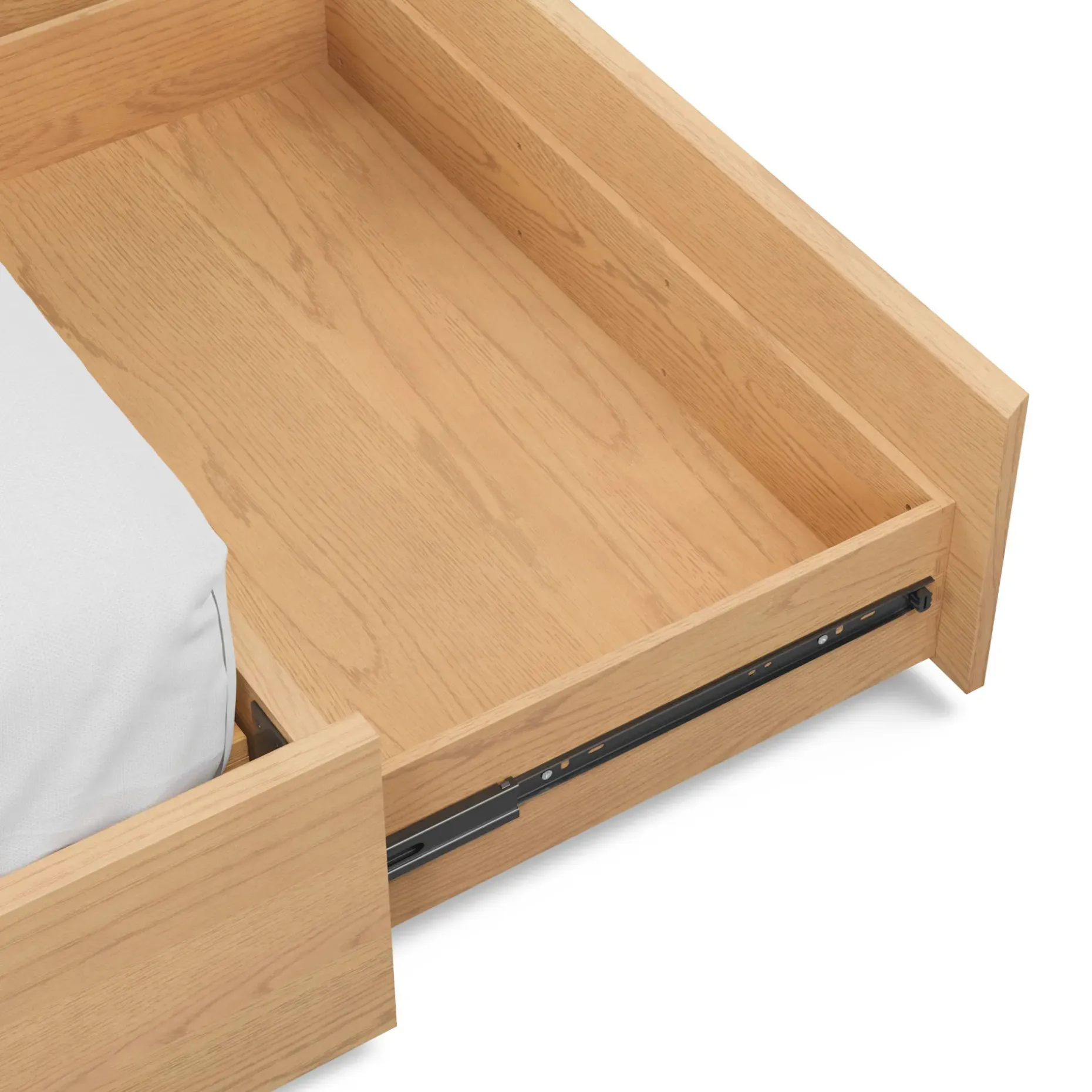 Leif Queen Storage Bed with Nightstands Set - White Oak