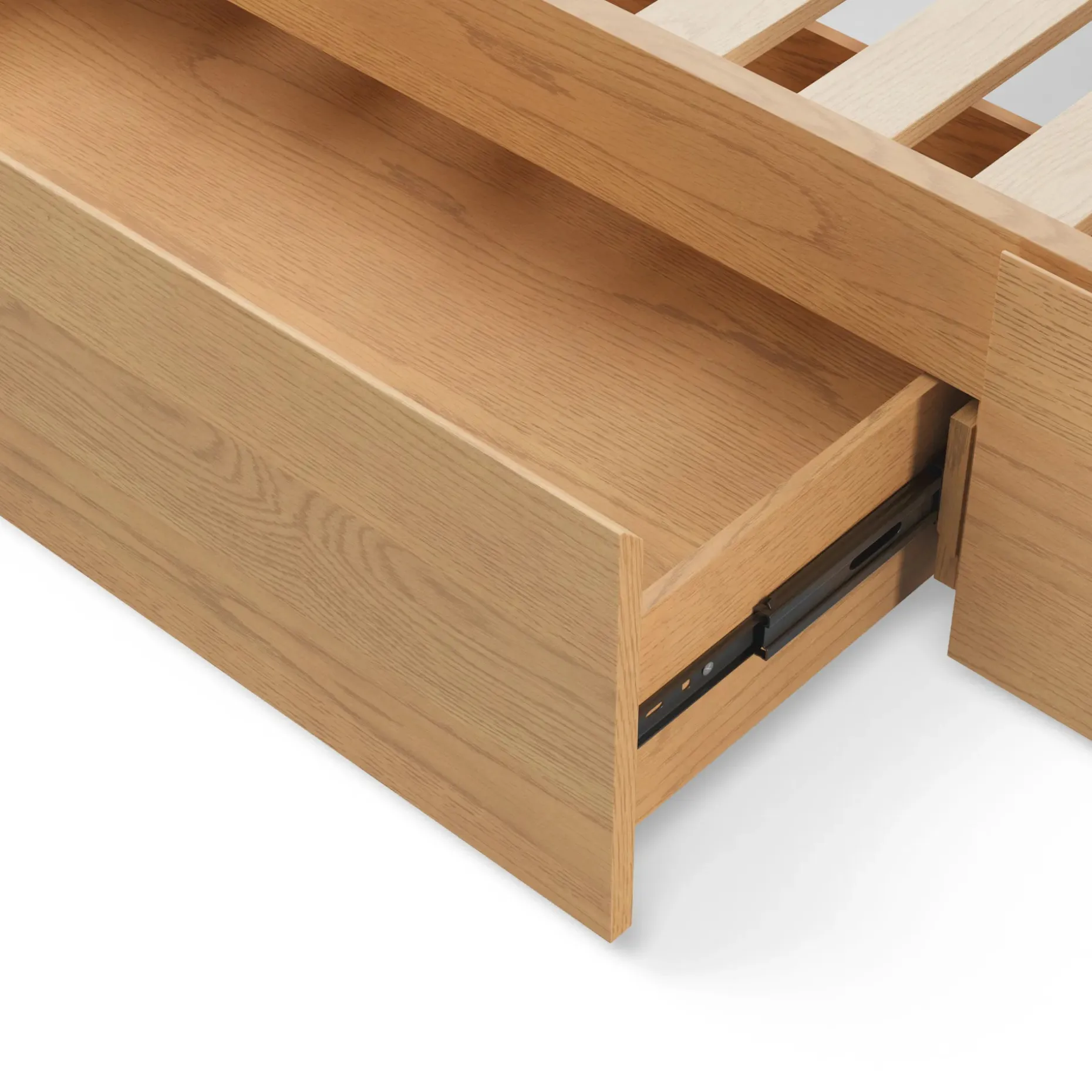 Leif Queen Storage Bed with Nightstands Set - White Oak