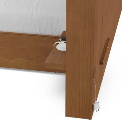 Leif Queen Storage Bed with Nightstands Set - Smoked Oak