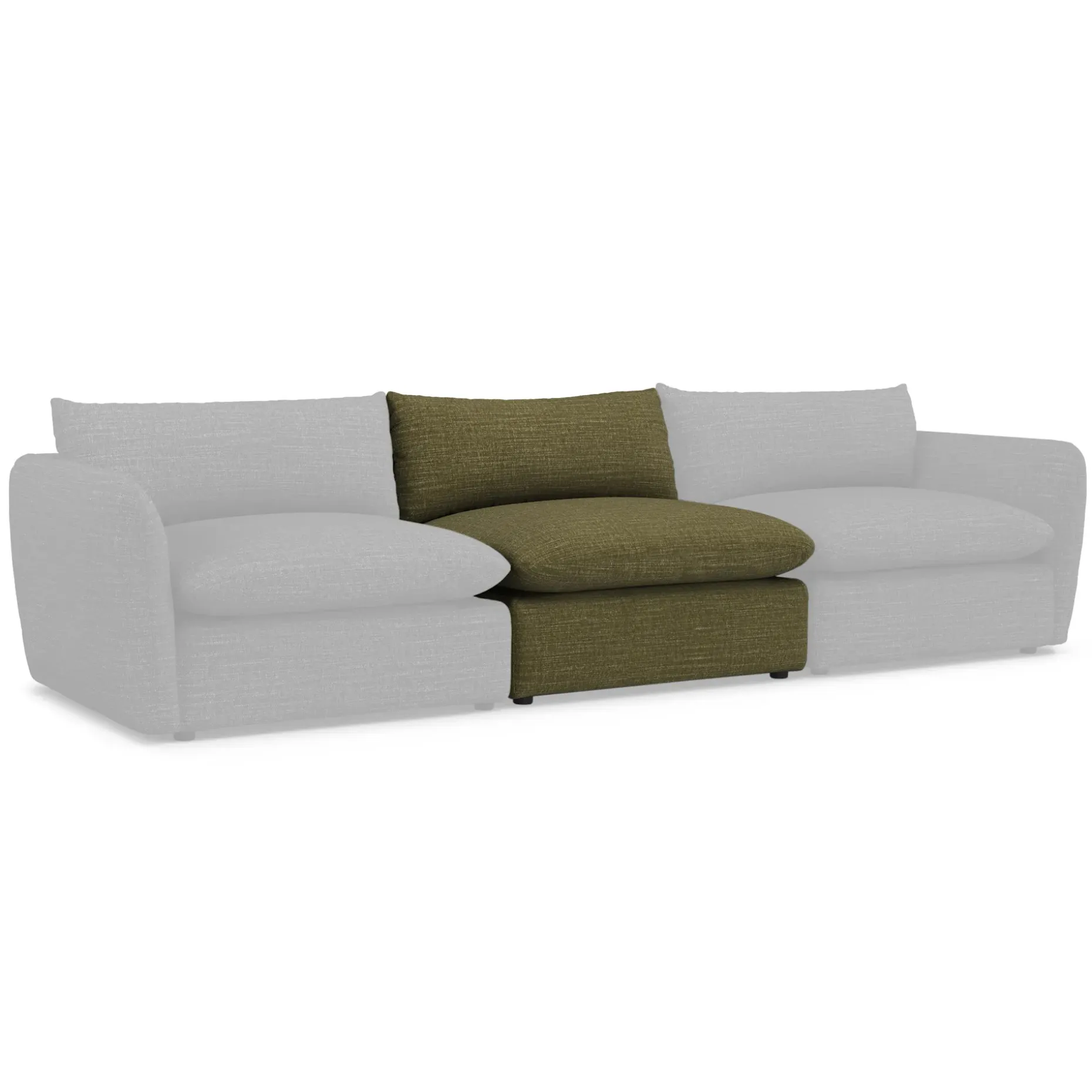 Leigh 39.5" Armless Chair Module - Napa Moss