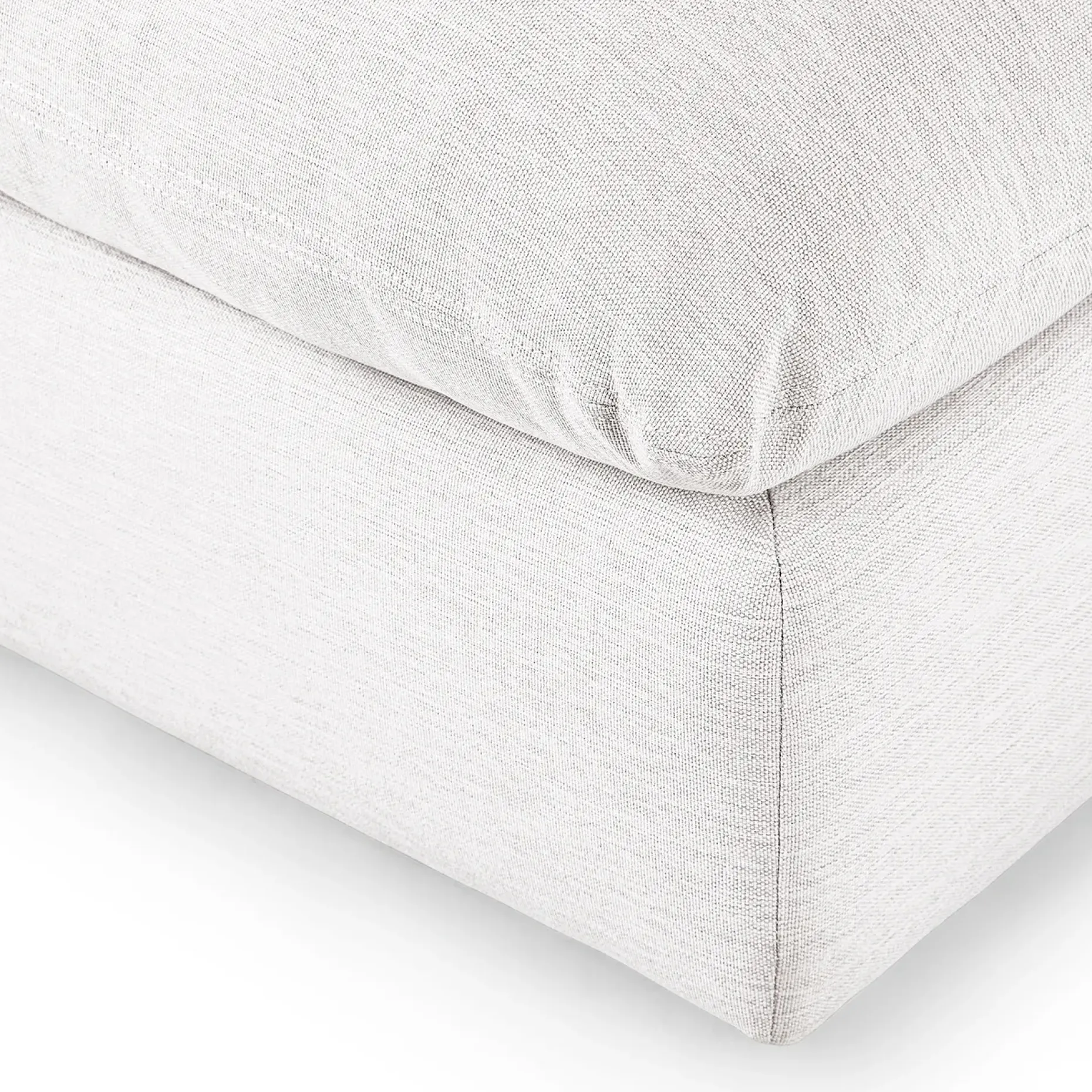 Leigh 39.5" Armless Chair Module - Silver Ivory